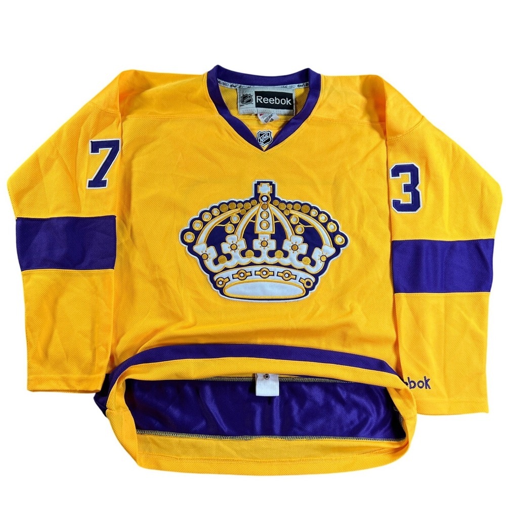 Vintage‎ Reebok LA Kings Tyler Toffoli Hockey Jersey Mens 48 Yellow Crown NHL